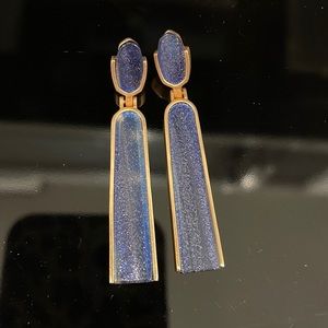 Blue sparkle stud earrings